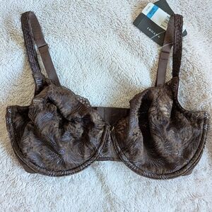 Natori Brown Lace Underwire Bra